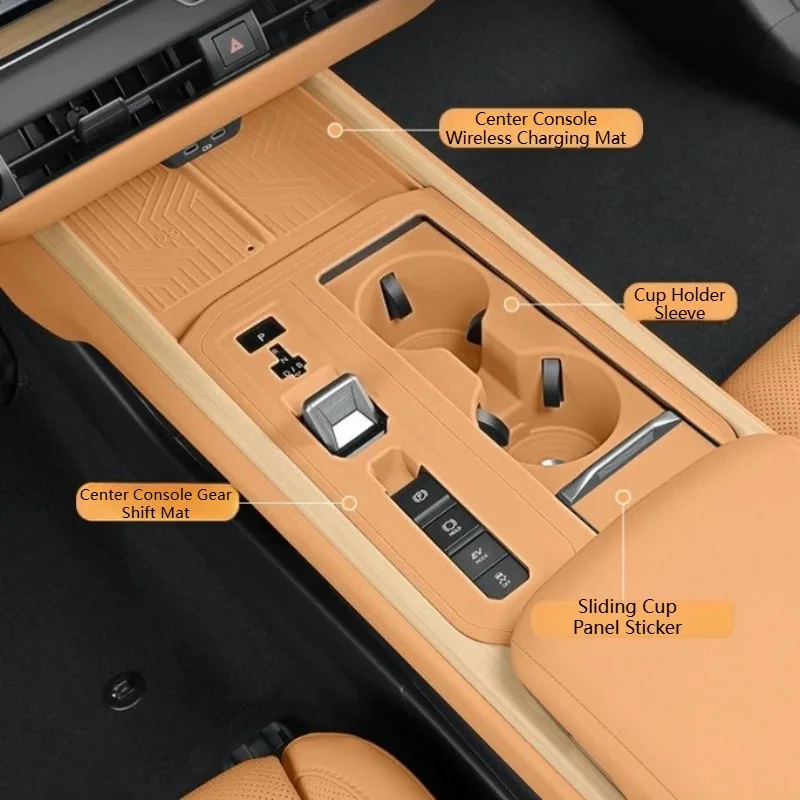 For Lexus ES300h 2026 Center Console Gear Shift Mat Cup Holder Anti Slip Protective Mat Precise Fit Interior Mod Car Accessories