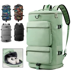 Wasserdichter Fitness-Sport rucksack Männer Frauen Outdoor-Fitness studio Schulter multifunktion ales Yoga große Kapazität Schuhe Taschen trocken nass Reisetasche