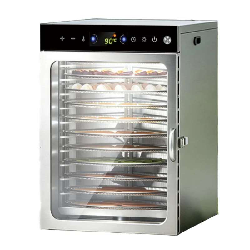 12-Layer Rotary Food Dehydrator, Commercial Grade Electric Dryer for Fruits Vegetables Meat, Pet Treat Maker Machine, Rotating