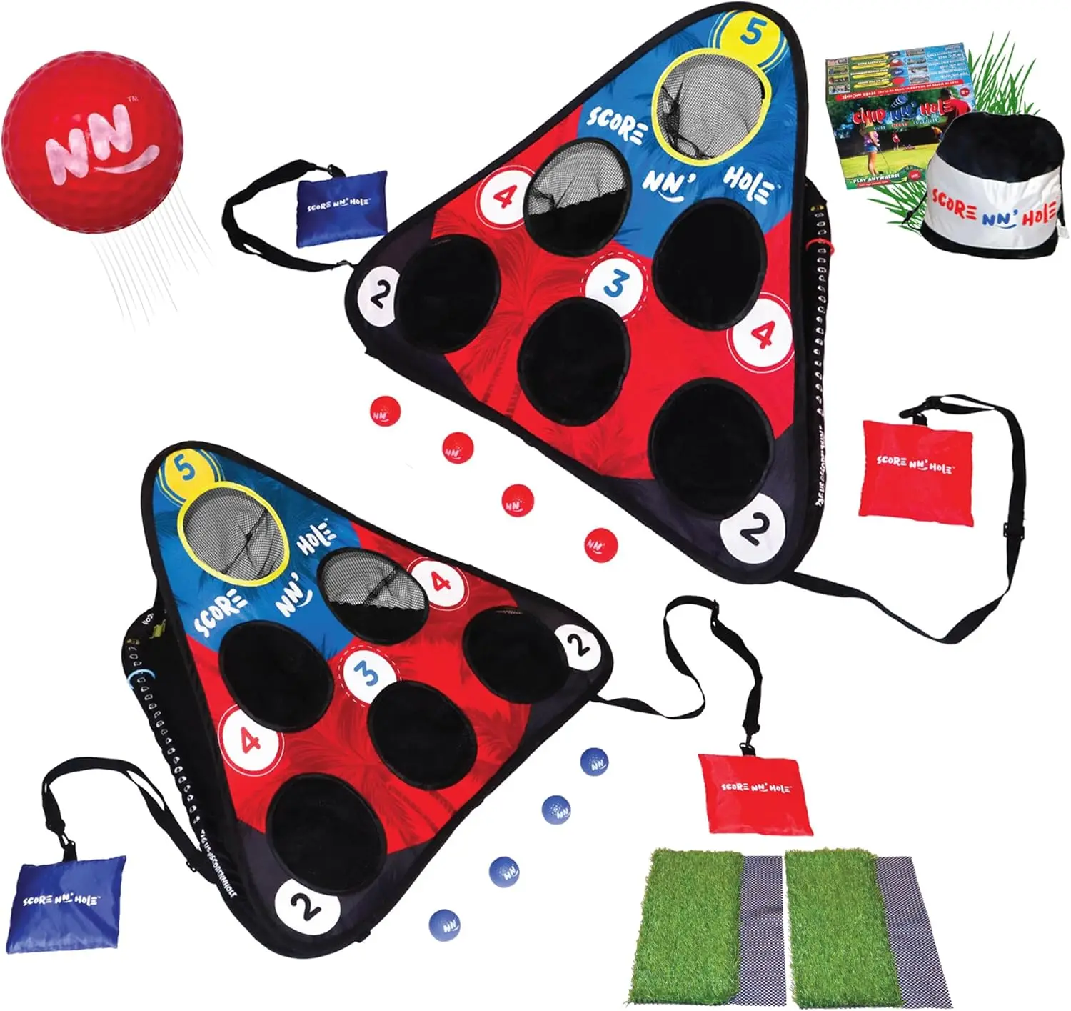 

Backyard Golf Cornhole Game Set with Targets, Mats & Foam Balls for Men