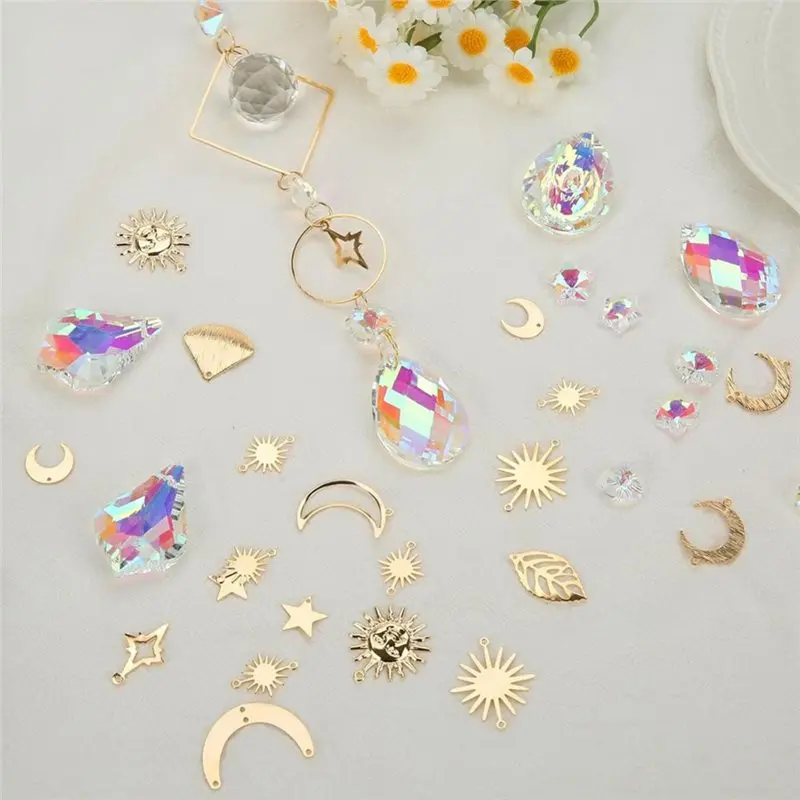 ABLJ DIY Suncatchers, 400 Pcs Sun Catchers Making Supplies Kit For Adults Art And Crafts Prism Hanging Decorative Suncatcher