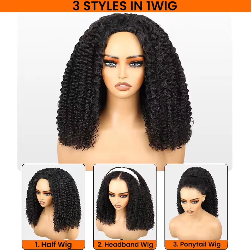 Thumbnail 2 - #74 Popular Human Hair Headband Wigs Choices