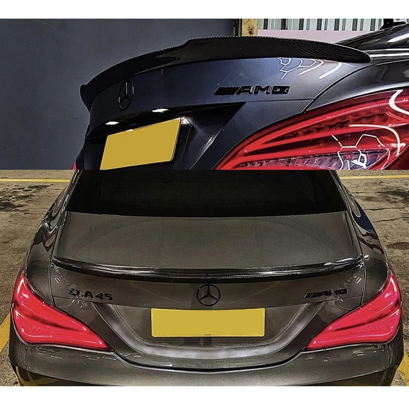 For Mercedes-Benz CLA W117 CLA180 CLA200 CLA250 CLA260 CLA45 Carbon Fiber Rear Trunk Wing Spoiler FD Style 2014 - UP
