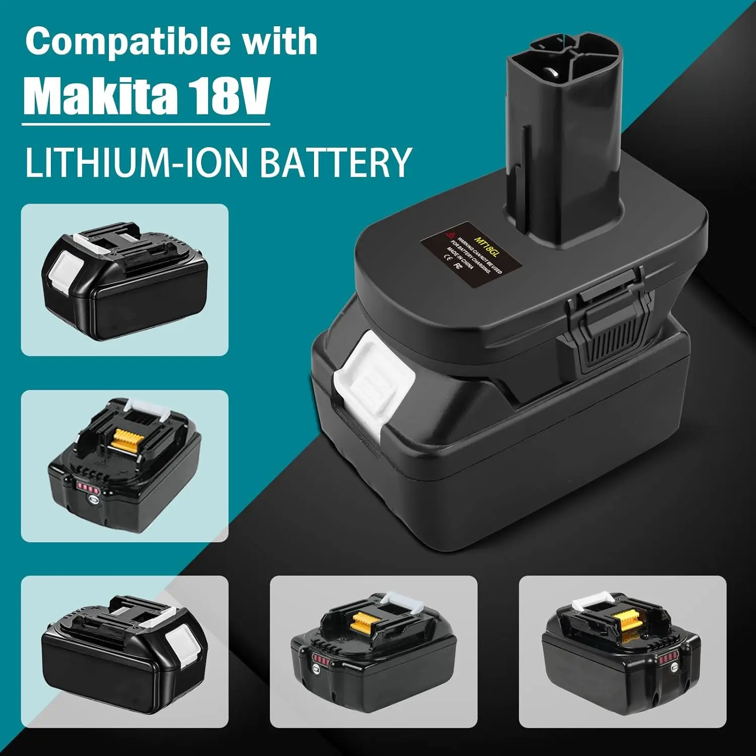 

MT18GL Battery Adapter for Craftsman Power Tools, for Makita 18V Lithium ion Battery Convert to for Craftsman 19.2 Volt Battery