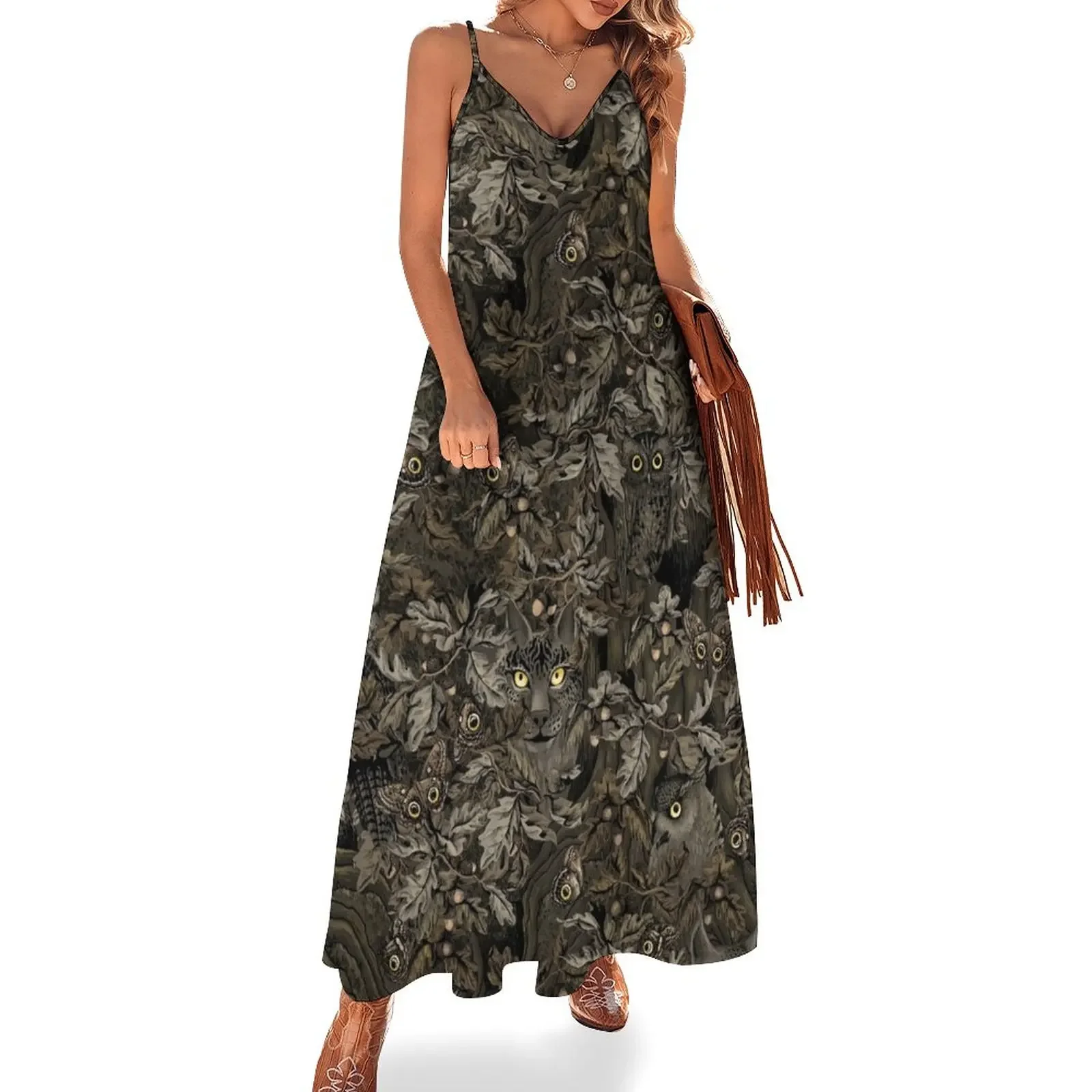 

Fit In (autumn night) Sleeveless Dress Long veiled dresses dress for women summer Clothing female