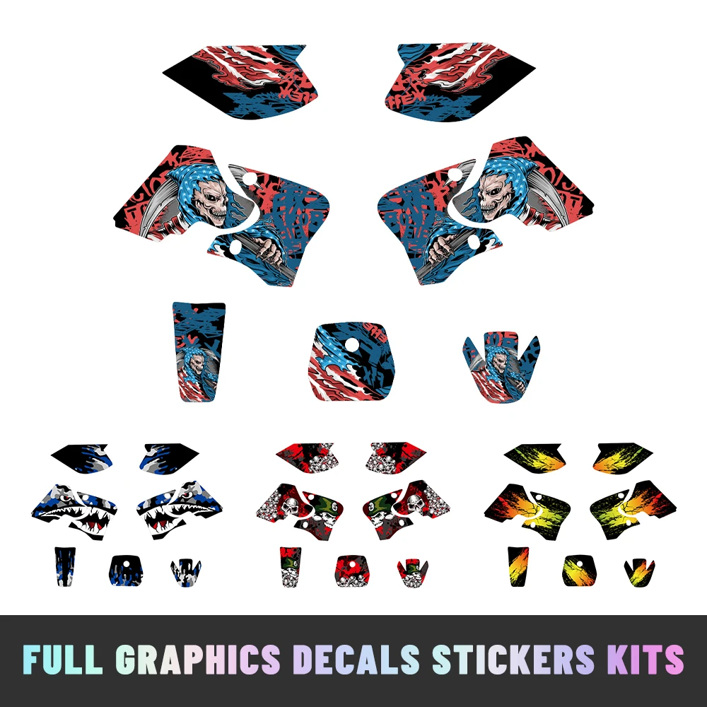 

For Yamaha TTR90 2002-2007 Racing Cross Graphics Decals Stickers Kit - Durable Motorcycle Bodywork Decal