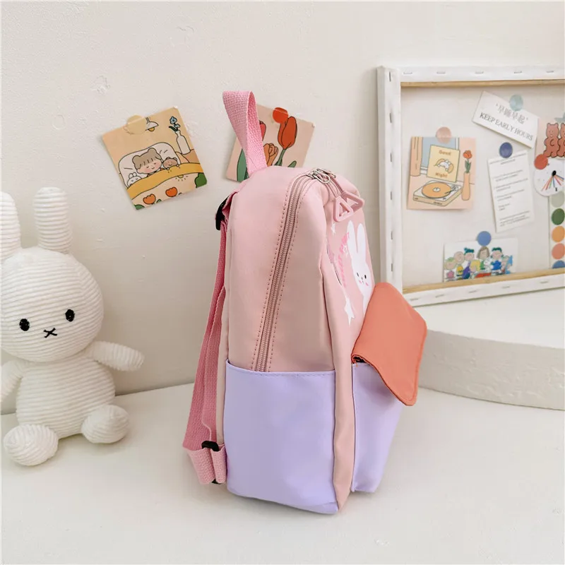 Personalized Name Children's Backpack Fashionable and Leisure Girls' Kindergarten Travel Cartoon Cute Little Rabbit Bag