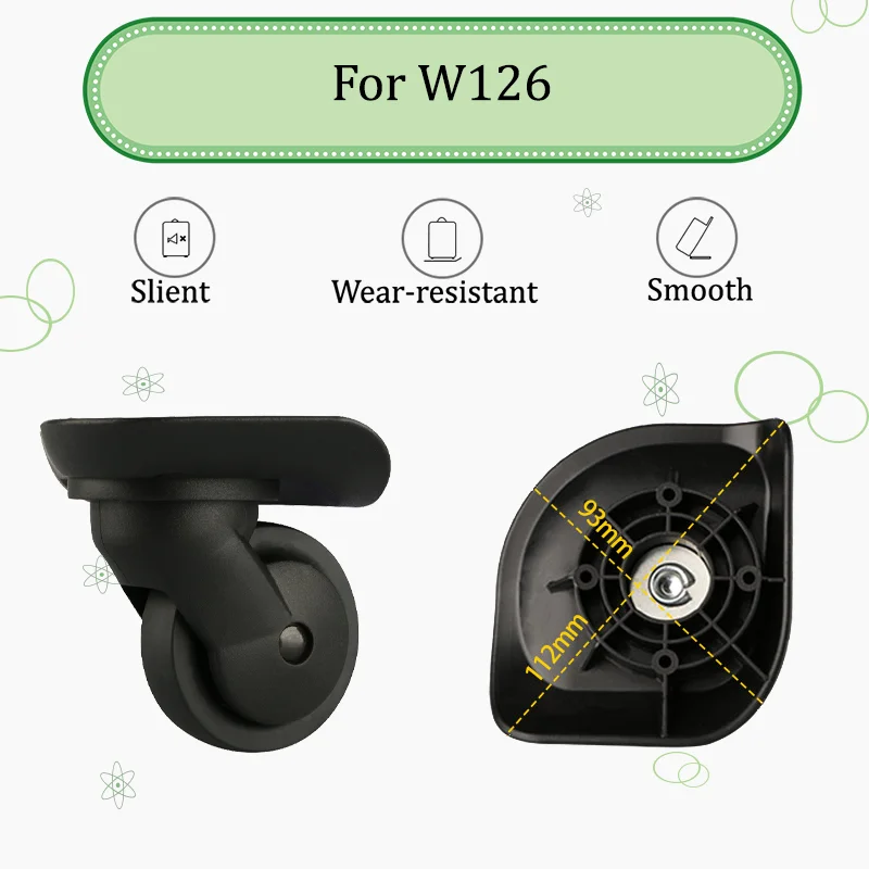 For W126 Heavy-Duty Luggage Wheel Repair - Professional Luggage Wheel Repair Parts - Durable 360° Swivel Casters