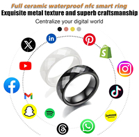 Full Ceramic Waterproof 213 NFC Smart Ring for IOS Android With Functional Couple Jewelry NFC Ring Touch Sharing Smart NFC Ring