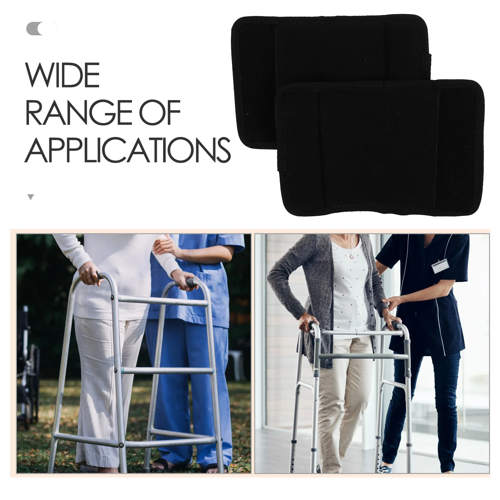 Cuscinetti per impugnatura per stampella Impugnature morbide per anziani Comode coperture per maniglie in canna Accessori per braccioli antiscivolo per sedia a rotelle