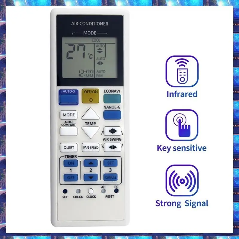 2025 reemplazar el Control remoto de CA A75C4543 para el aire acondicionado inversor Panasonic CS-V24RKH CS-S28RKH, reemplazar el Control remoto de CA A75