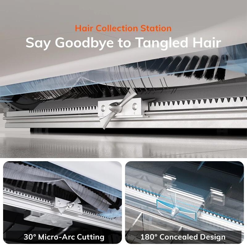 مكنسة روبوت ILIFE T60s مع محطة ذاتية الكفاءة لتجفيف الهواء الساخن، وجمع الشعر، وغسيل تلقائي، وAI وLDS، ورفع الممسحة التلقائية #5