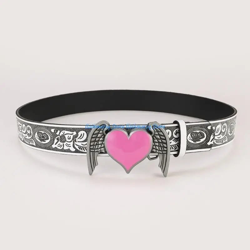 

573B Punk Teens Women Waist Belt Jeans Adjustable Belt for Dress Skirt Coat Decors