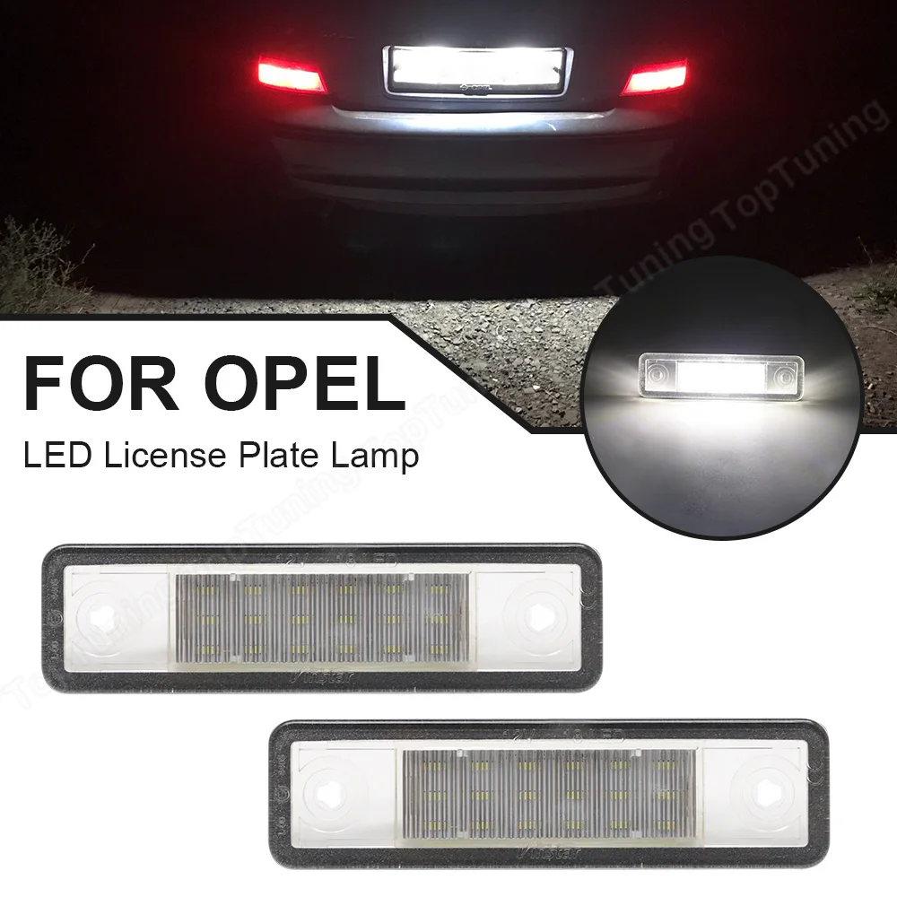 

For Opel Astra G F Corsa B Vectra B Omega A B Zafira A LED License Plate Light Number Lamp 2PCS No Error Canbus