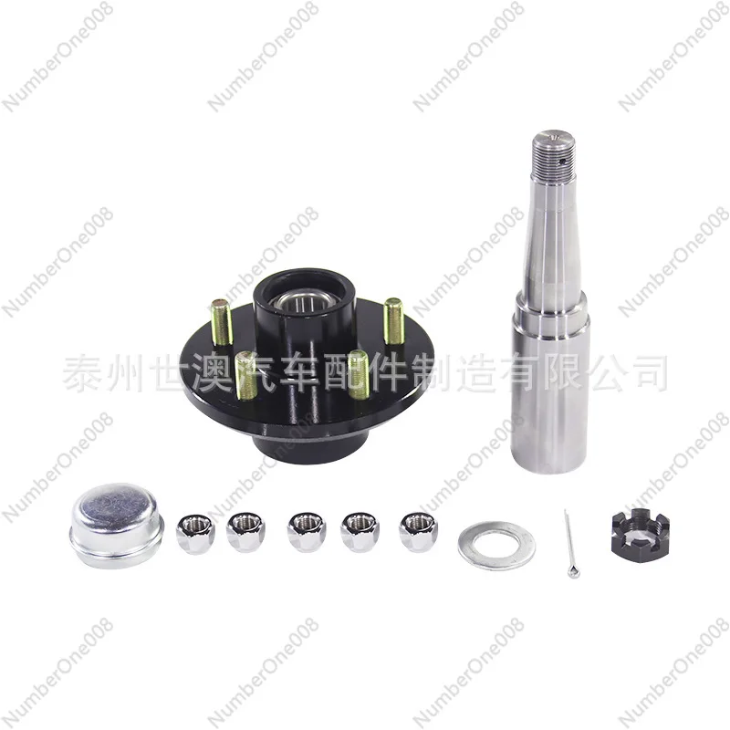 Rakitan Hub Trailer 5-Lug 3500 lbs, Hub & Drum Roda Pengganti untuk As Torsi, Suku Cadang Trailer Premium 46210BTSR