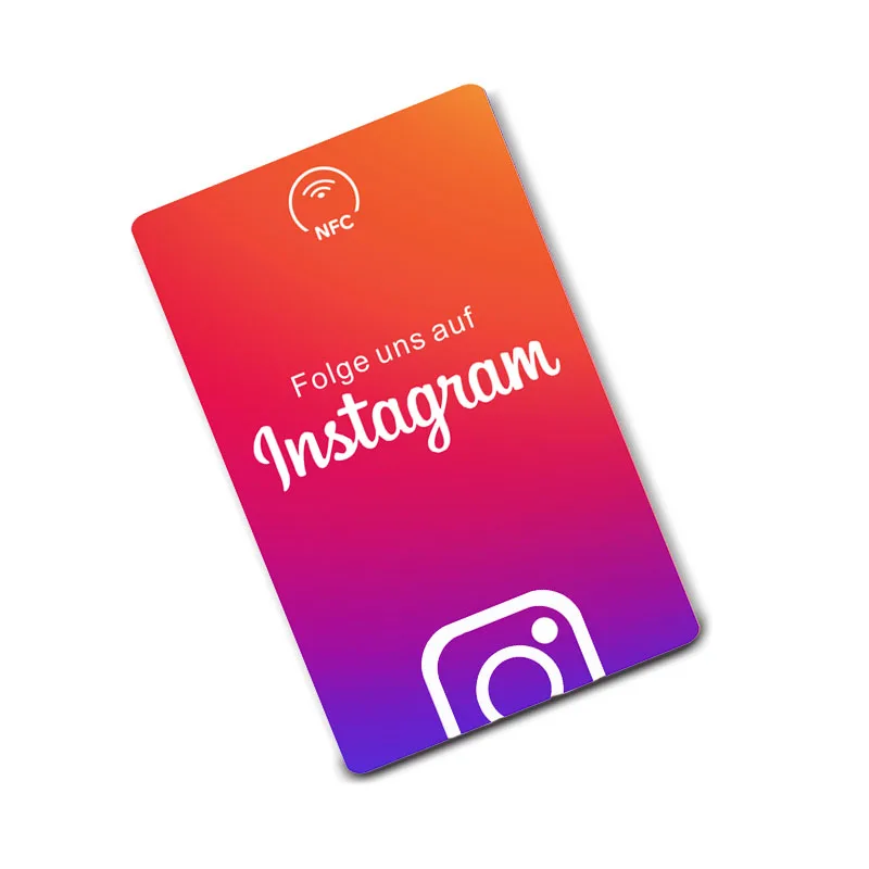 German Writing NFC Printed Cards Plate Sticker Stand for Google Reviews Instagram WhatsApp Tap NFC