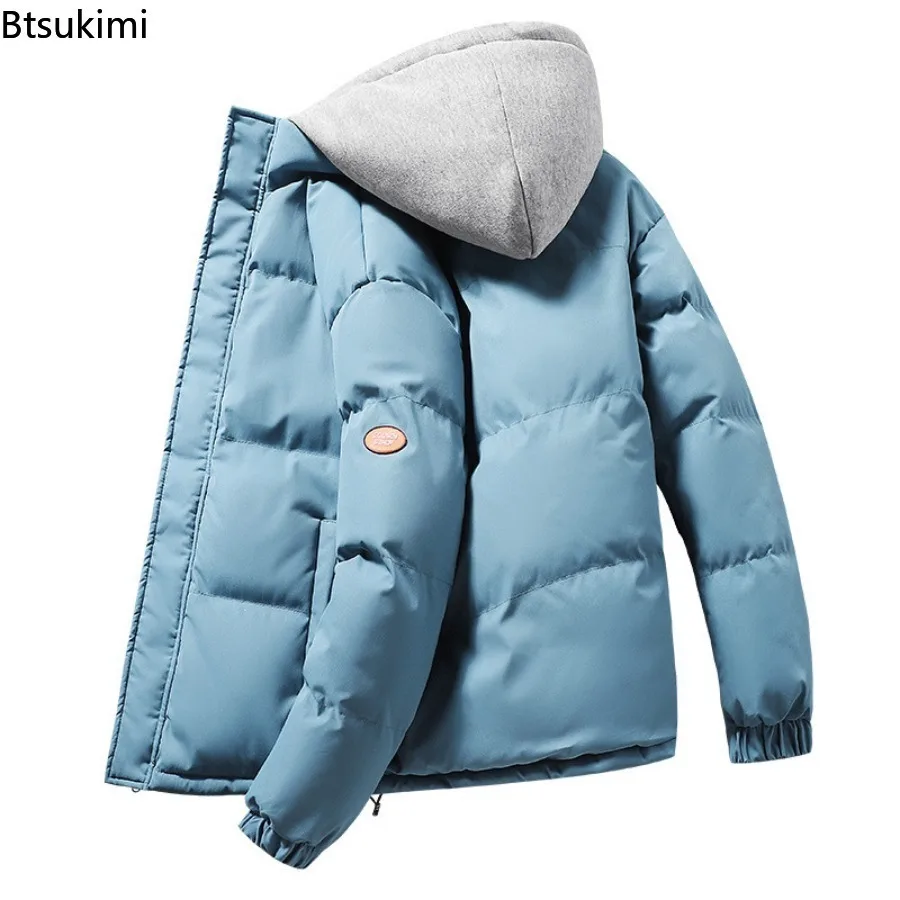 Winter Men's Jacket Trendy Cotton Coat Unisex Warm Thickened Hooded Parka Jackets for Couples Men's Women's Fashion Outerwear