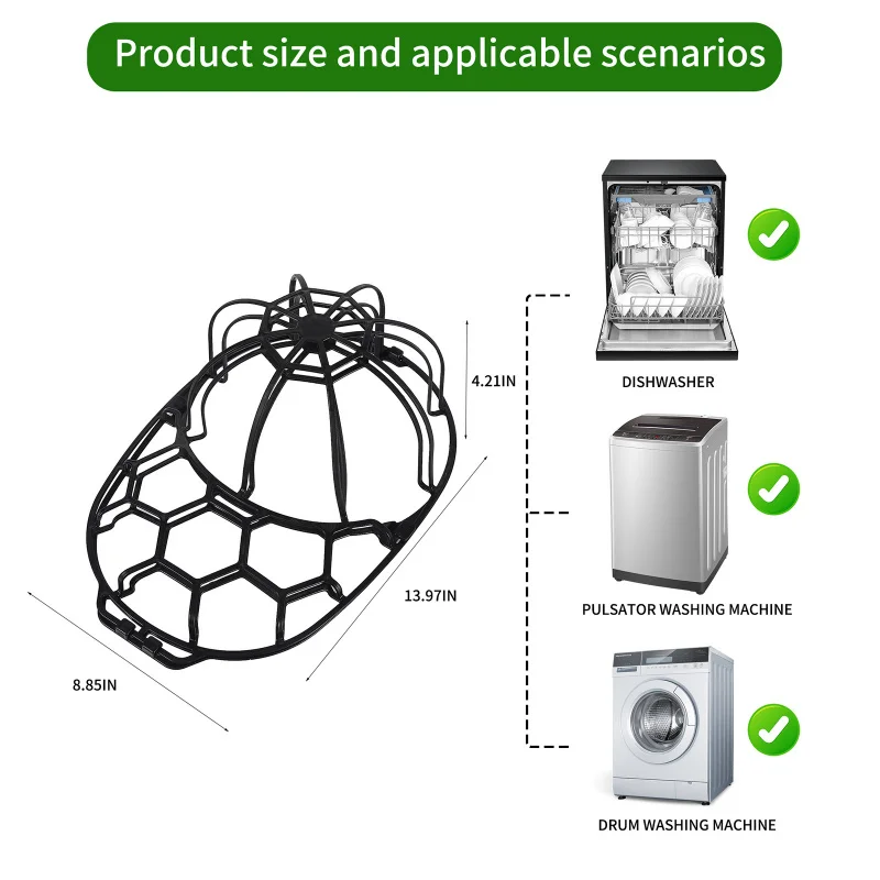 Hat Washer Cage for Washing Machine,Baseball Caps Cleaner Protect,Fits Most Hats Laundry Cage,Anti Deformation Hat Shaper Frame