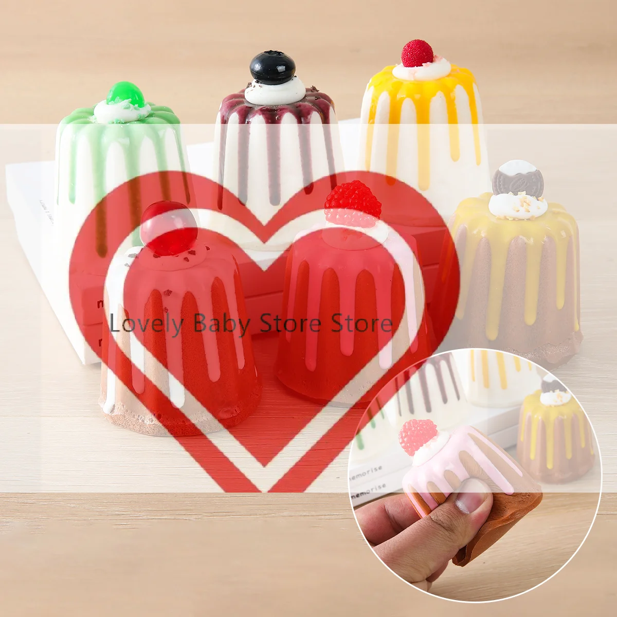 【BS】1PC Artificial Fruit Cake Cookies Fake Food Decoration Photography Pro Food Simulation Cake Model Tea Table Decoration