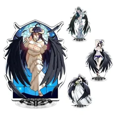 16PCS Anime 15cm Anime OVERLORD Acrylic Stand Model Keychain Cosplay Characters Ornament Accessories Goods Collection Gifts