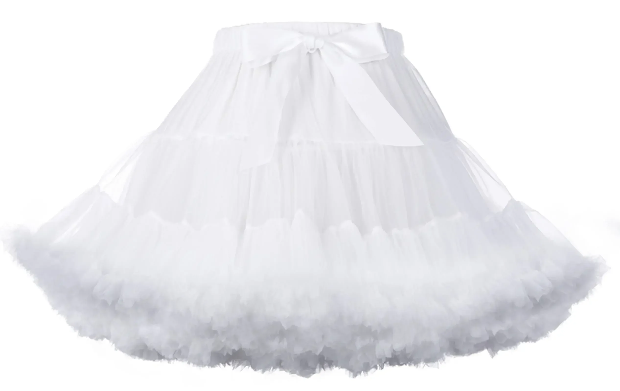 Sexy Gathered Romantic Women's Costume Petticoat Skirt Chiffon Dress Tulle Tutu Pettiskirt Half Slips