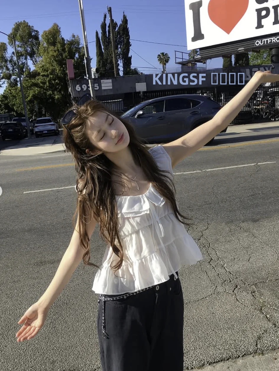 

Sweet Sle Svel round Ne Princ ort irt for Women with Ruffle Collar And Belt Polyester Fiber Thin Material