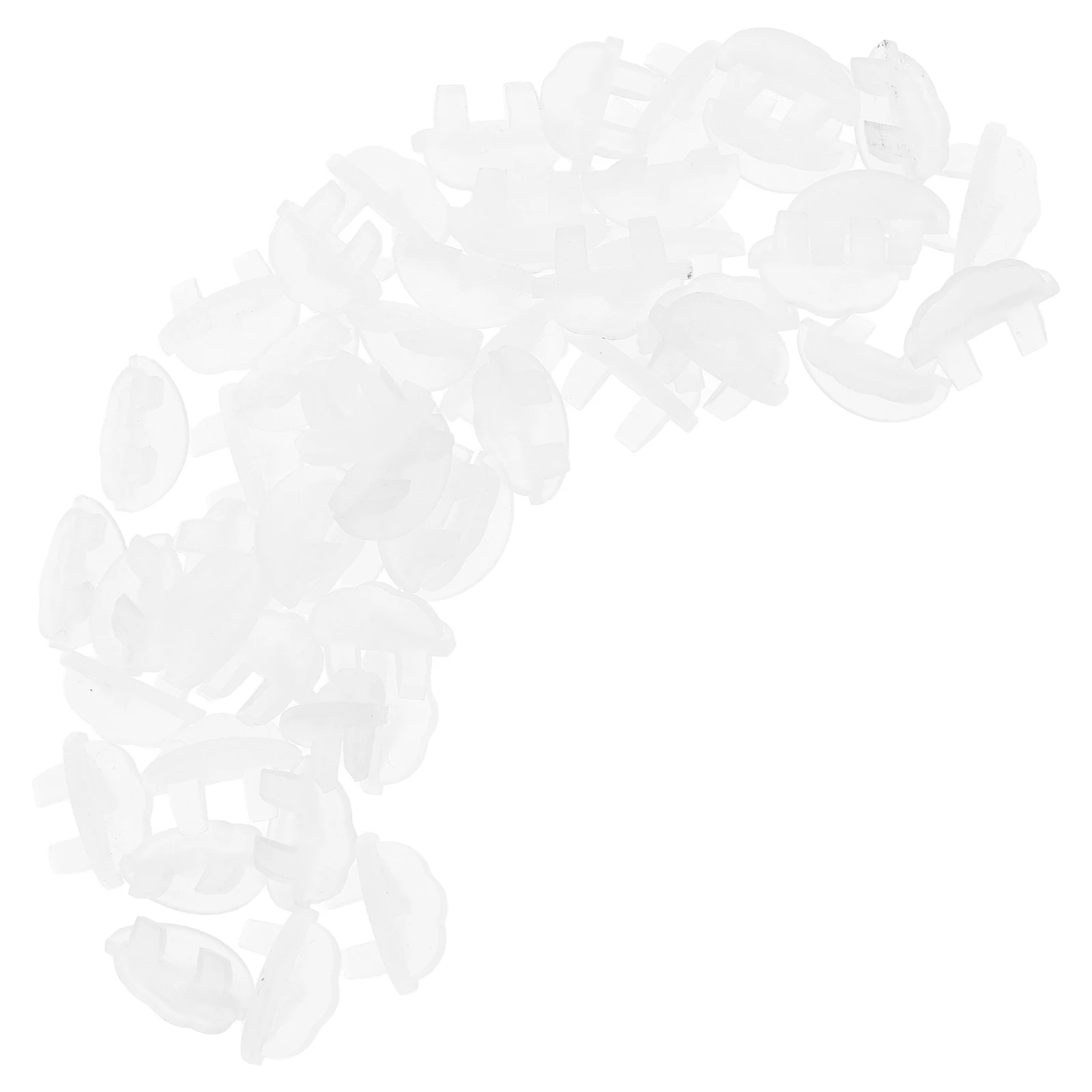 

50pcs Clips Heavy Duty Cabinet Brackets Multi-Functional Fixing Clamps Closet Supports Mirror Holders Durable Glass Panel