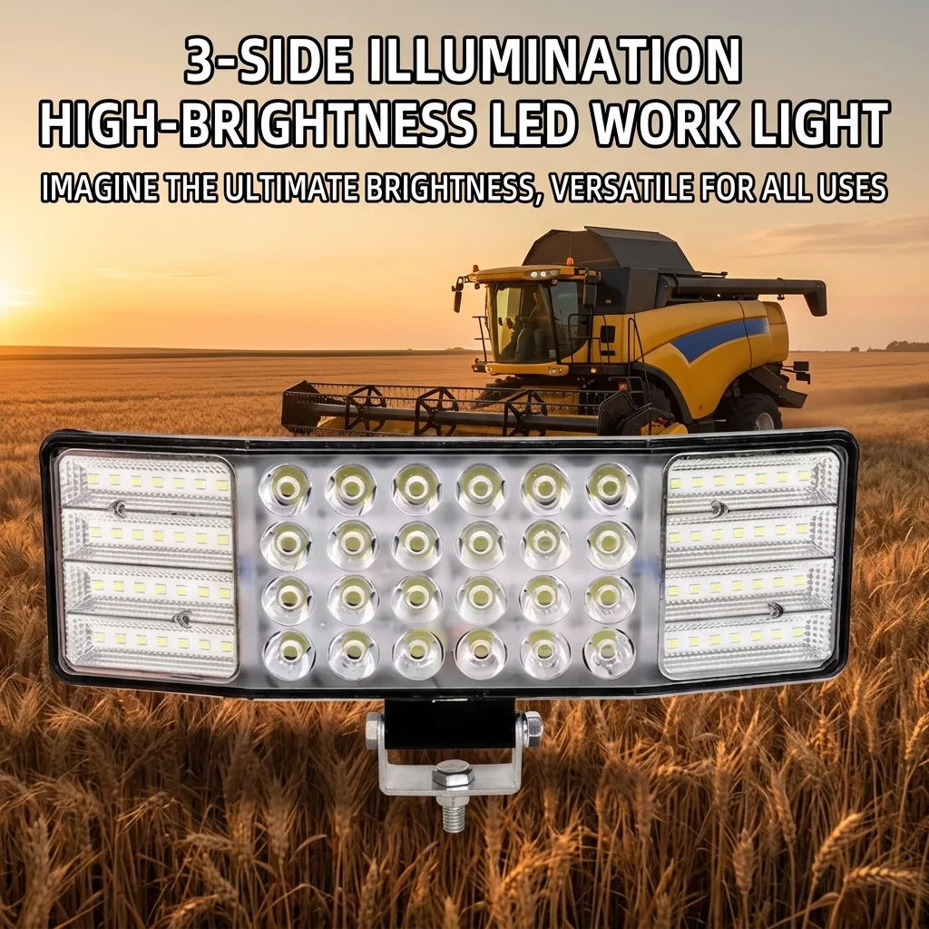 

270° 3-Sided LED Work Light Bar 12V-80V Universal Waterproof Driving Lamp for Truck Tractor Agricultural Vehicles