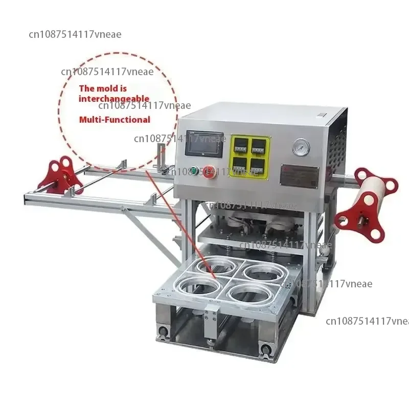 Automatic Plastic Film Aluminum Foil Heat Sealing Machine for Type Lunch Fast Food Tofu Food Tray Sealing