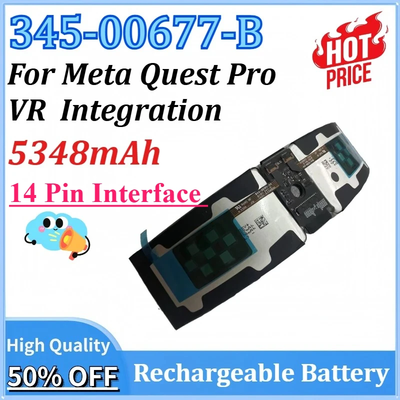 

New 14 Pin Interface 345-00677-B 5348mAh for Meta Quest Pro VR Integration Battery Check The Interface and Place An Order