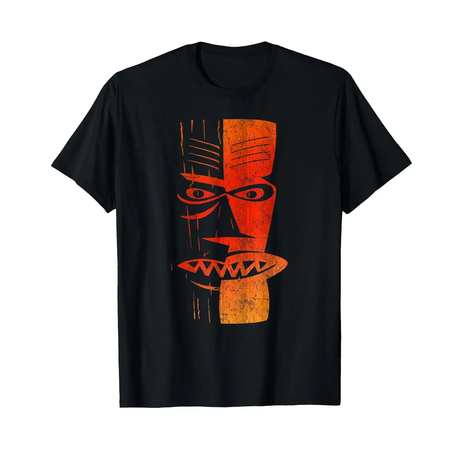 Tiki T Shirt Cool Retro Island Polynesian Head vintage Washed Soft Stylish Breathable fashion designer clothes Unisex