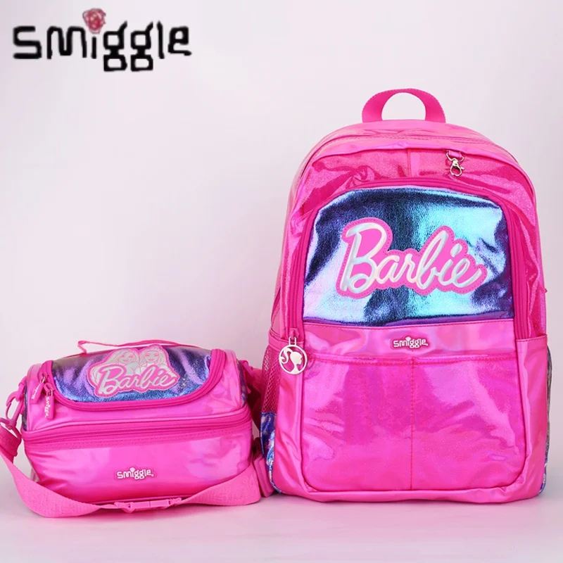 Oryginalna Australia Smiggle Barbie Princess dziecko uczeń tornister artykuły papiernicze piórnik torba na lunch podwójny plecak na ramię prezenty