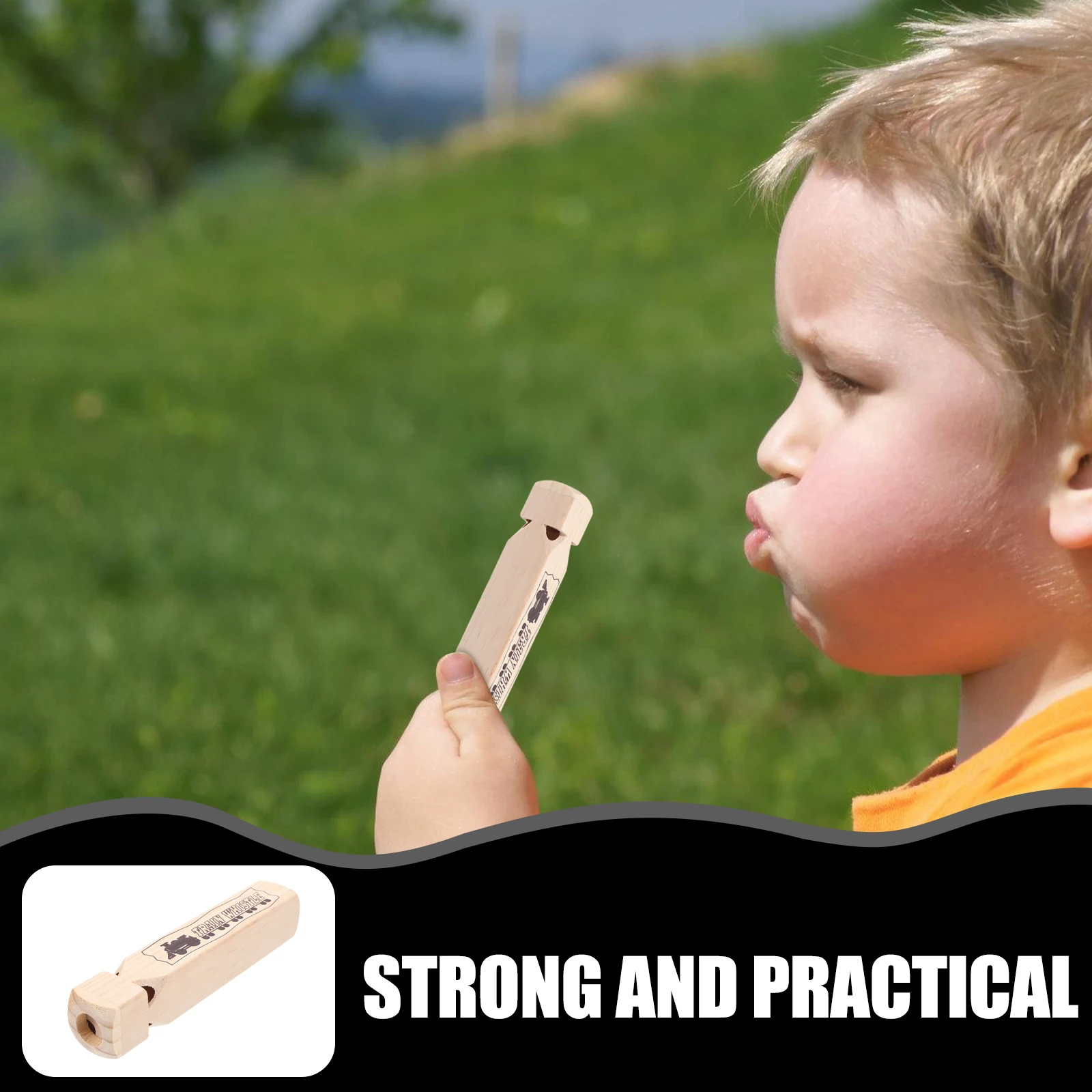 

1pc Cartoon Train Wooden Whistle Baby Kids Musical Instruments Safe Eco-Friendly Creative Party Festival Gift For Children