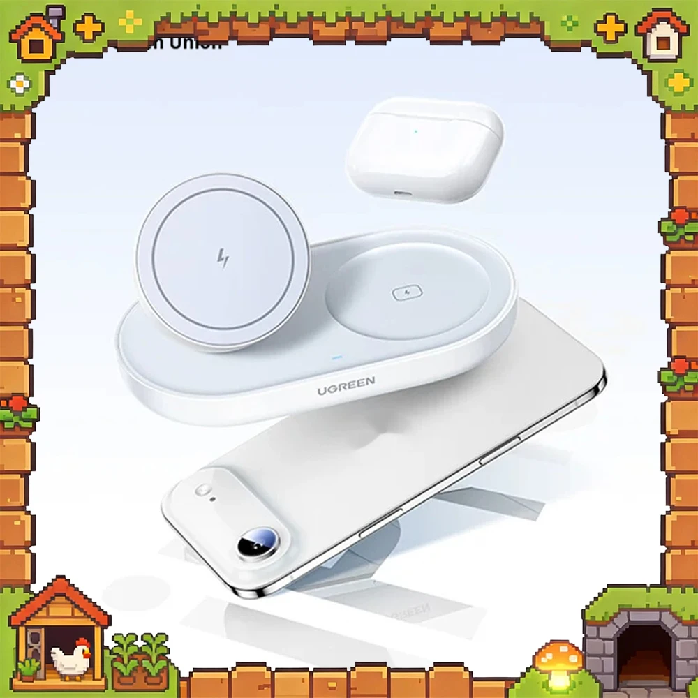 ugreen-w501-qi-magnetic-wireless-charger-bracket-desktop-two-in-one-vertical-magsafe-intelligent-triple-temperature-control