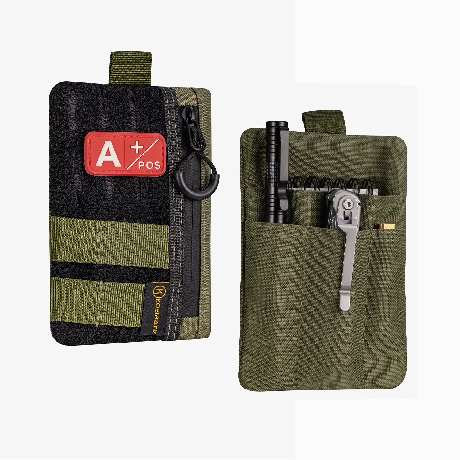 EDC-Tasche, schlanker EDC-Taschen-Organizer mit Reißverschluss, taktische Tasche für Taschenlampe, Multitool, Stift, Notebook, kompakte EDC-Ausrüstungstasche – Detail 6