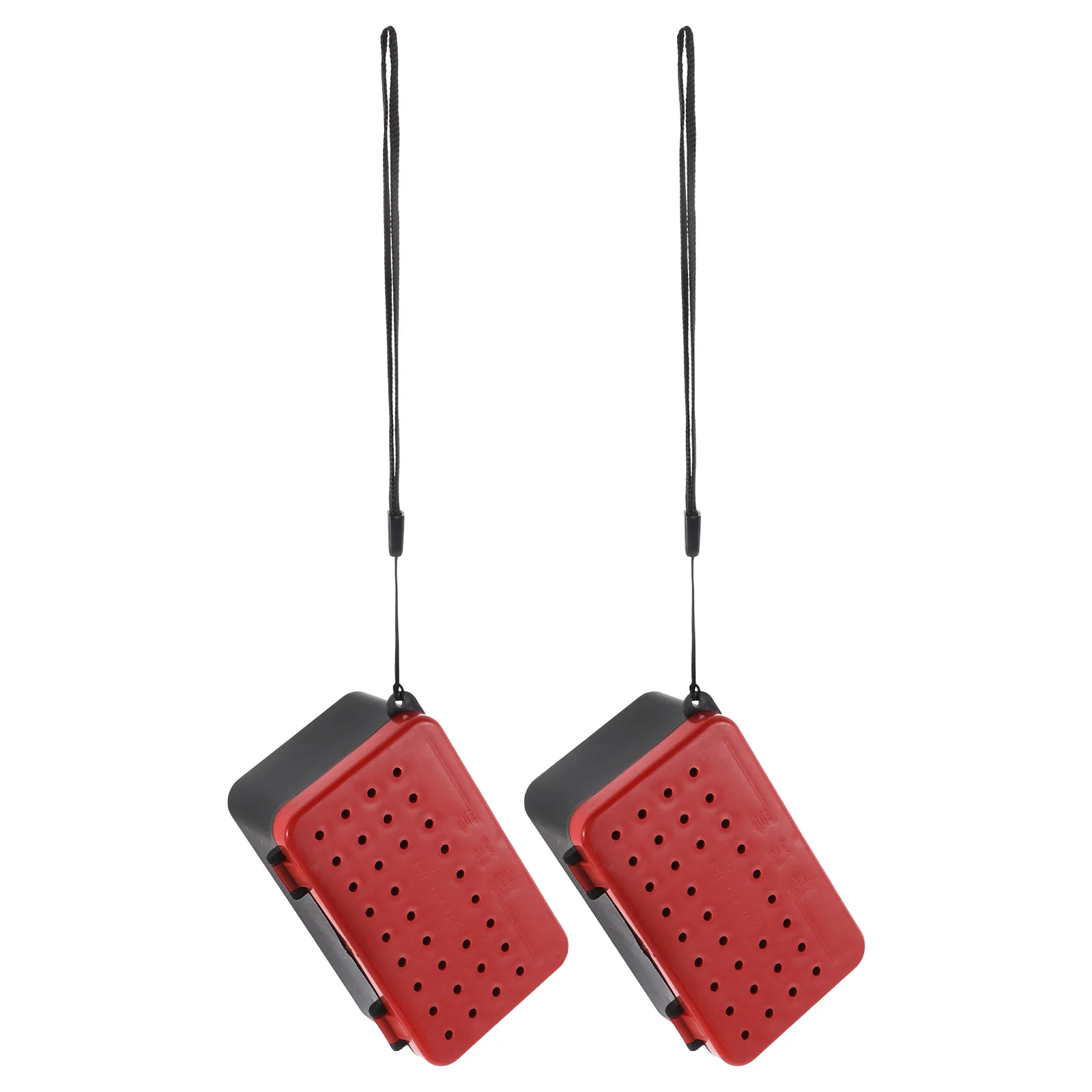 

2 Pcs Fishing Red Worm Box Insulated Bait Bucket Live Bead Plastic Kit Child Lure Storage Cases