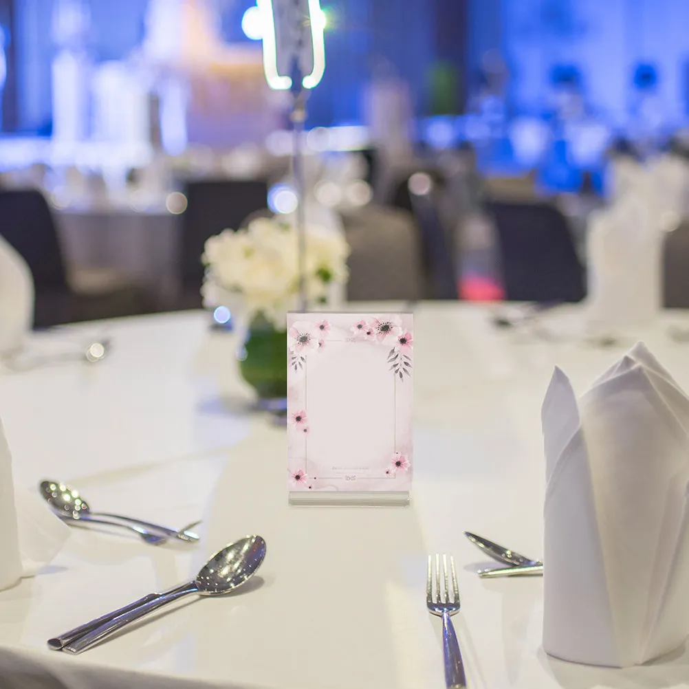 

Набор из 4 элегантных прозрачных акриловых подставок для вывесок, настольных держателей для меню, карточек, документов и фоторамок