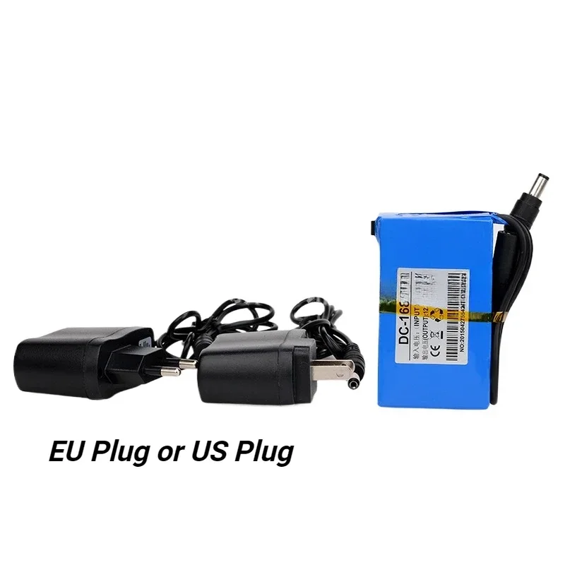 DC-168 12V 1800mAh high capacity multi-purpose Li-ion Battery Pack with Charger for CCTV Camera LED Light Backup Power