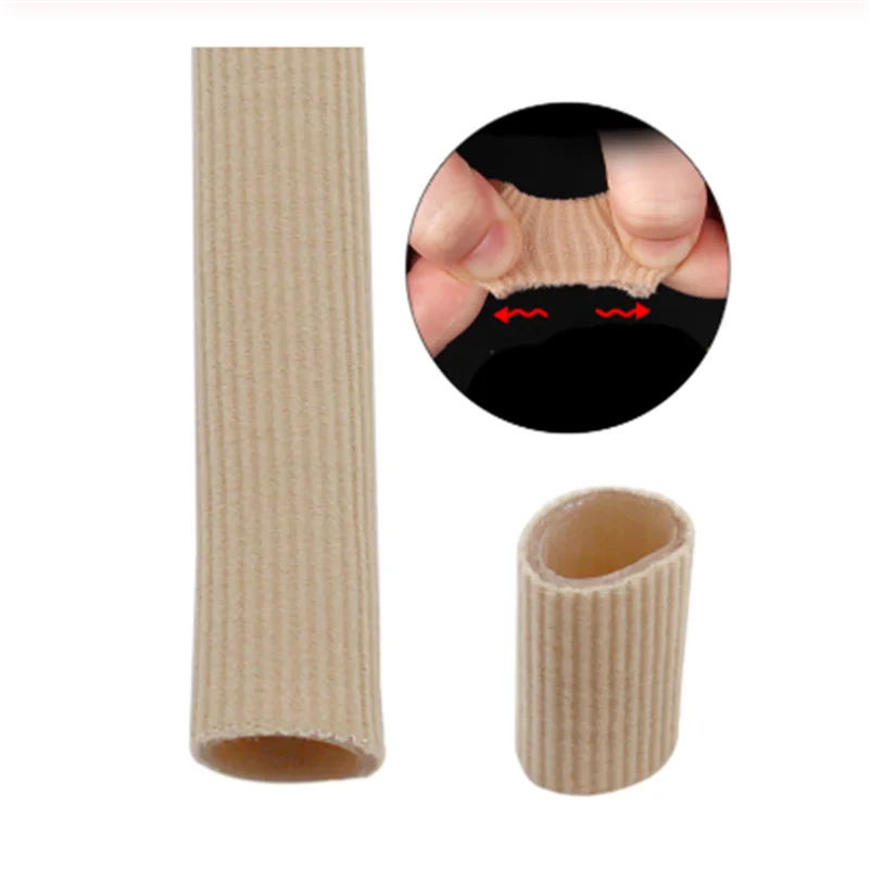 Silicone Cover Cut Toe Set Rib Fabric Gel Tube Sleeve Cap for Hammer Toe Finger Separation Protector Foot Care Finger Toe Tools