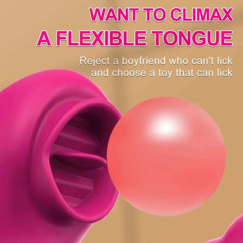 Licking tongue vibrator 2 in 1 adult female sex toy dildo vibrator clitoral stimulator with 20 speed vibrator