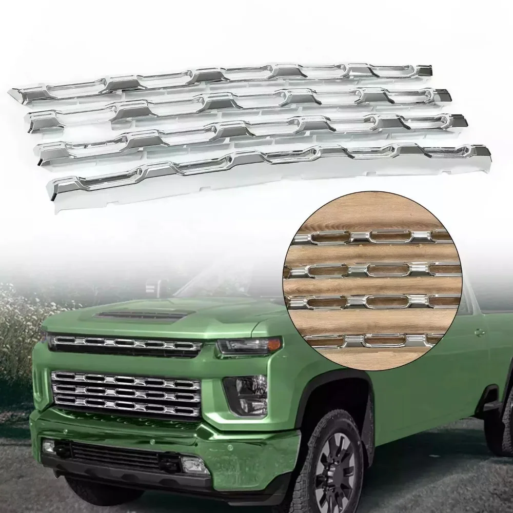 

For Chevy Silverado 2500 /3500 HD 2020 2021 2022 23 Chrome Grille Insert Overlay