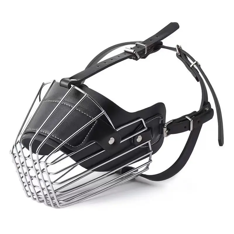 Anti-bite and anti-barking device for small,  universal adjustable mouth cover for German shepherds and dogs