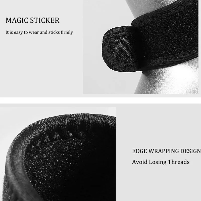 2 Pack Patella Knee Strap Adjustable Knee Brace Patellar Tendon Stabilizer Support Band for Knee Pain Relief Running Basketball
