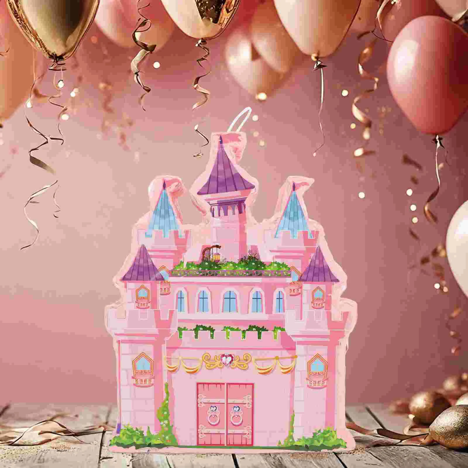 Princess Castle Pinata Decoration Wedding Girl Birthday Toy Paper Christmas Candy Holder