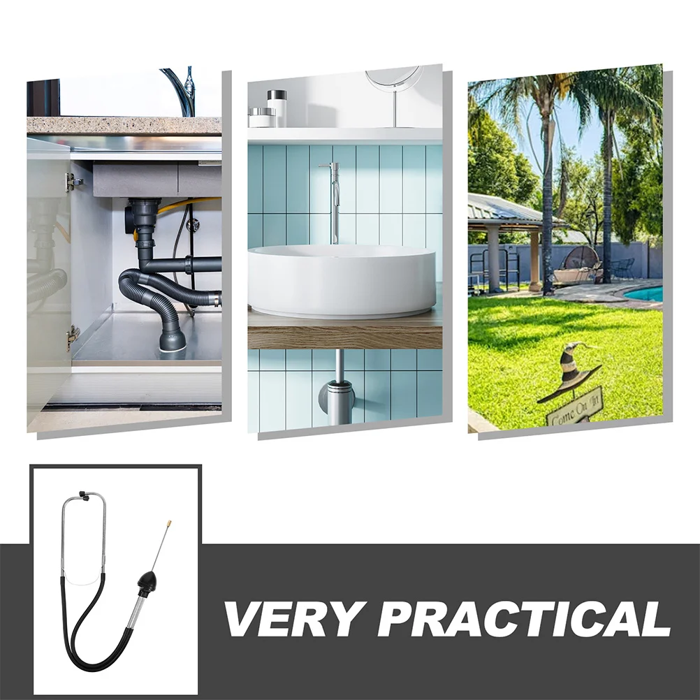 2Pcs Stainless Steel Leak Detection Stick Portable Water Pipe Tester Underground Leak Locating Tool Mechanics Accessory