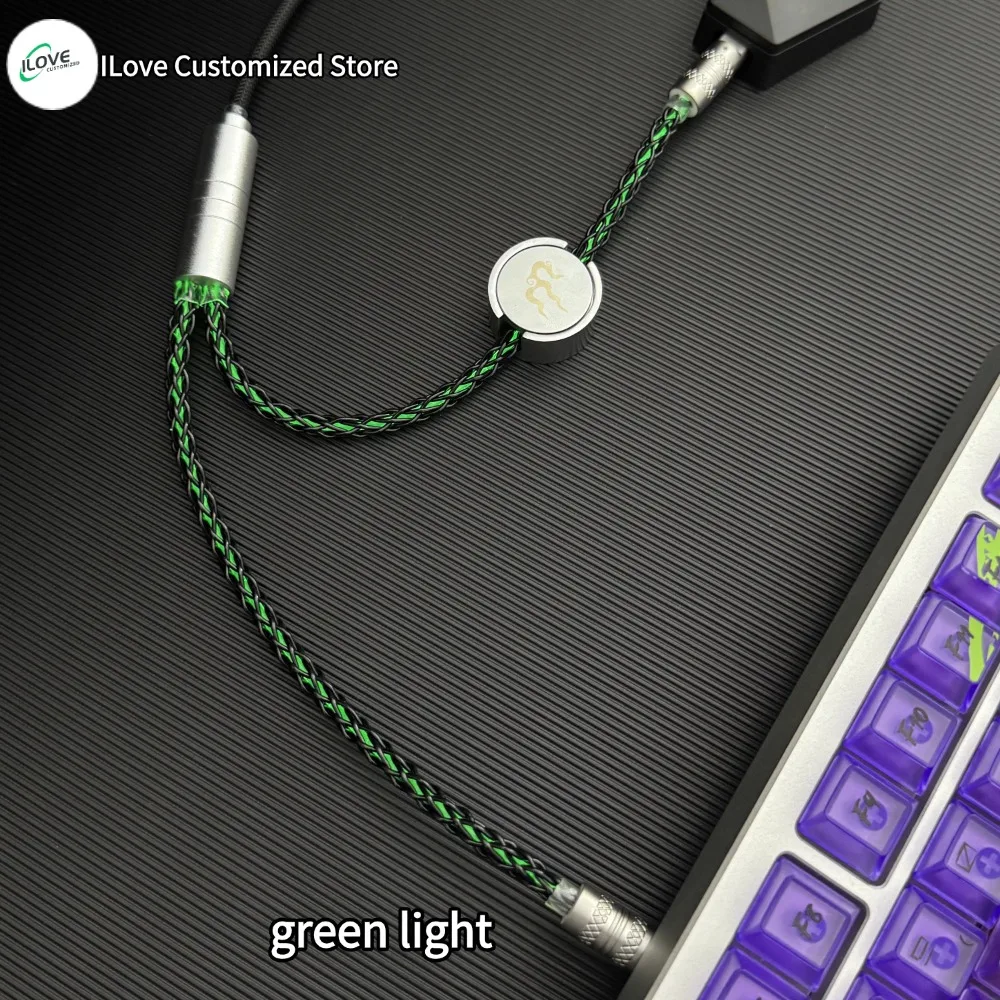 Magnetic Control lighting Supports Dual 8k 1-to-2 TYPE-C magnetic axis keyboard cable mechanical keyboard cable USB - TYPE C