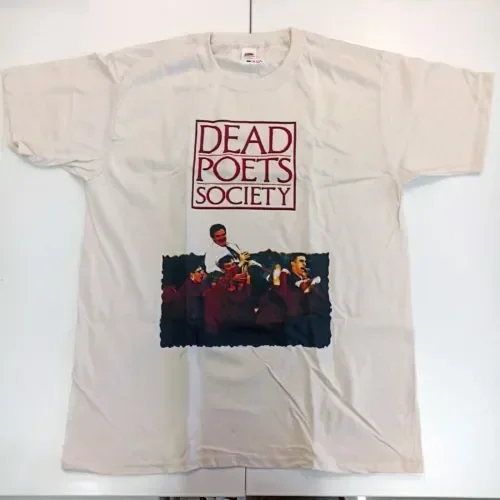 Dead Poets Society movie poster cover T SHIRT Natural L Size SALE M23L long or short sleeves