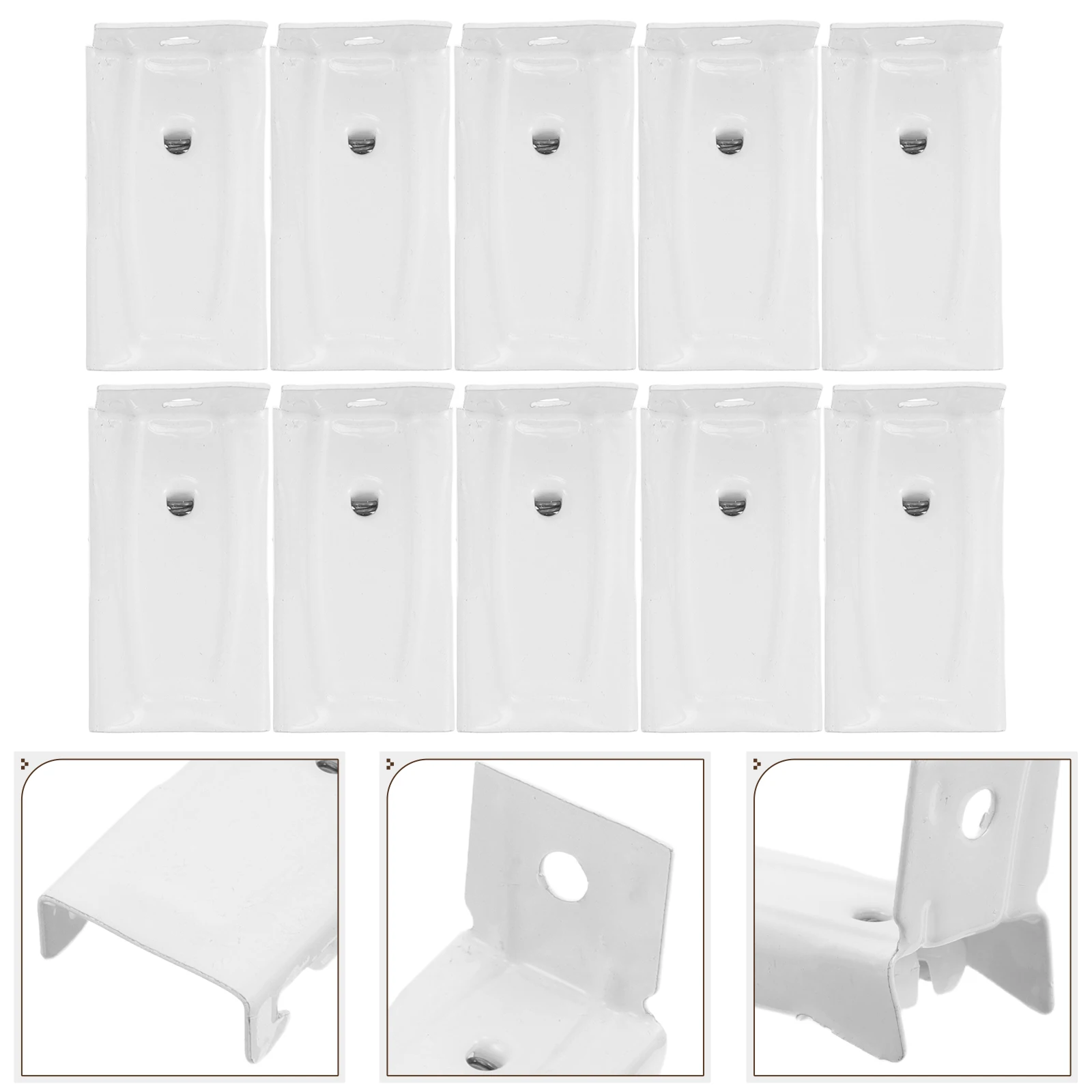 

20Pcs Curtain Track Mounting Brackets For Flexible Curtain Rail Support - Sturdy Wall-Mount Drapery Hardware