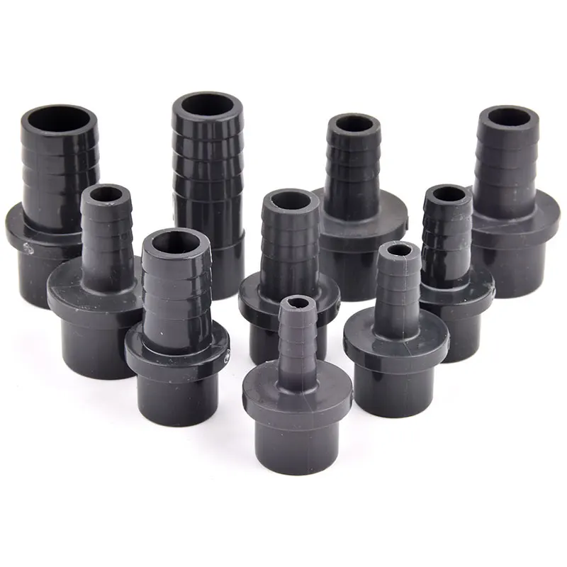 20/25 to 8/10/12/14/16/19/20/25mm Dark Grey PVC Pagoda Connector Garden Irrigation Hose Tube Joint Fish Tank Water Pipe Fittings