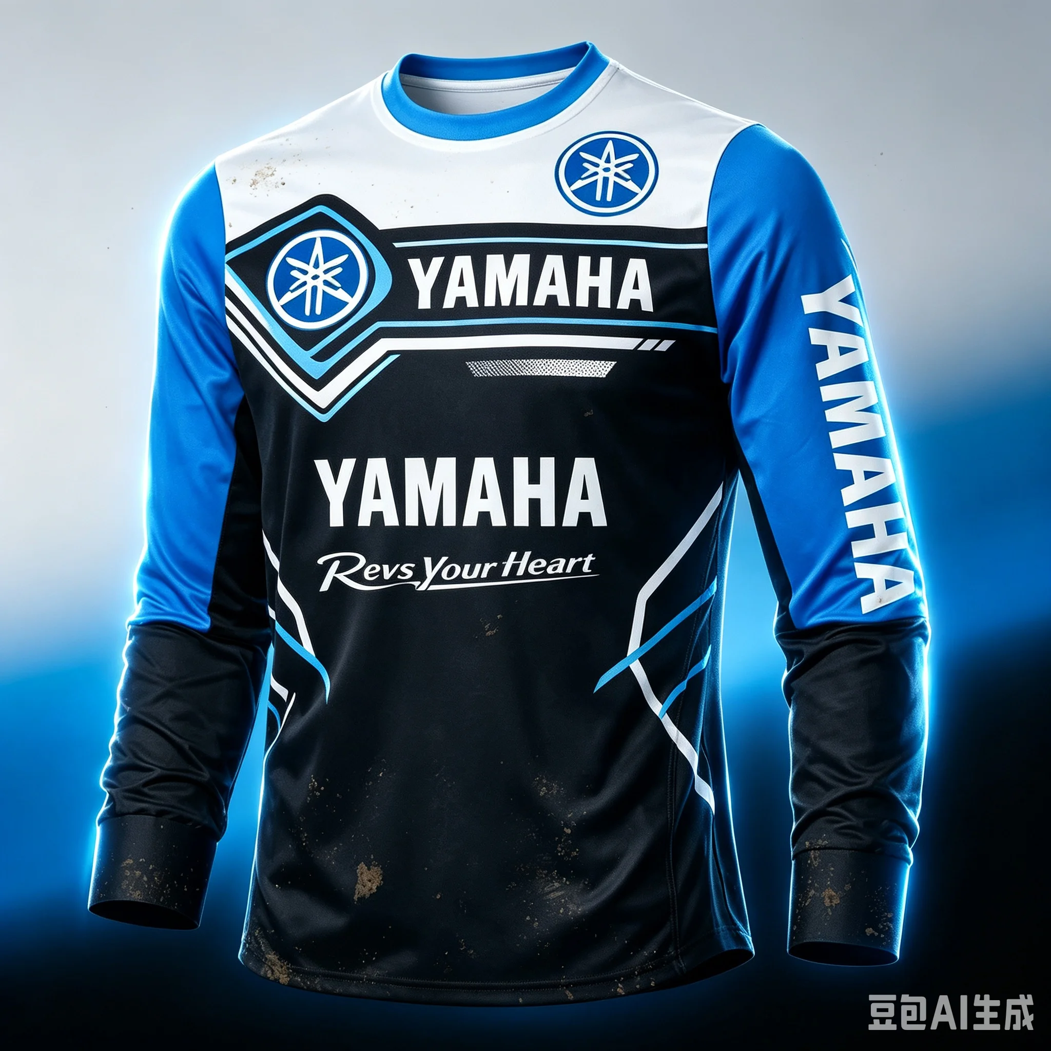 Summer Yamaha Retro Long Sleeved Cycling Suit Motorcycle Racing Enthusiast Sports Top Oversized Breathable Quick Drying T-Shirt
